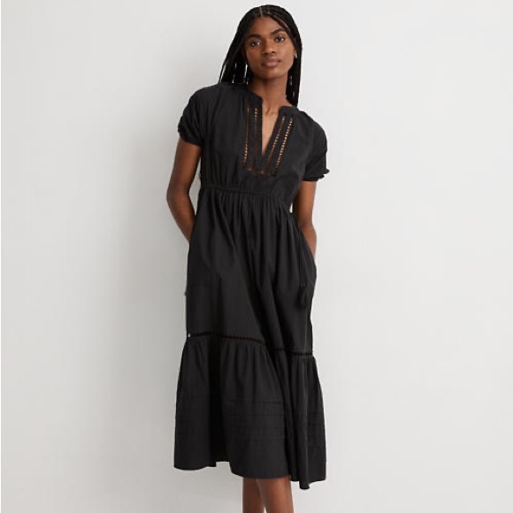 Madewell Dresses & Skirts - Madewell Poplin Ladder Embroidery Midi Dress